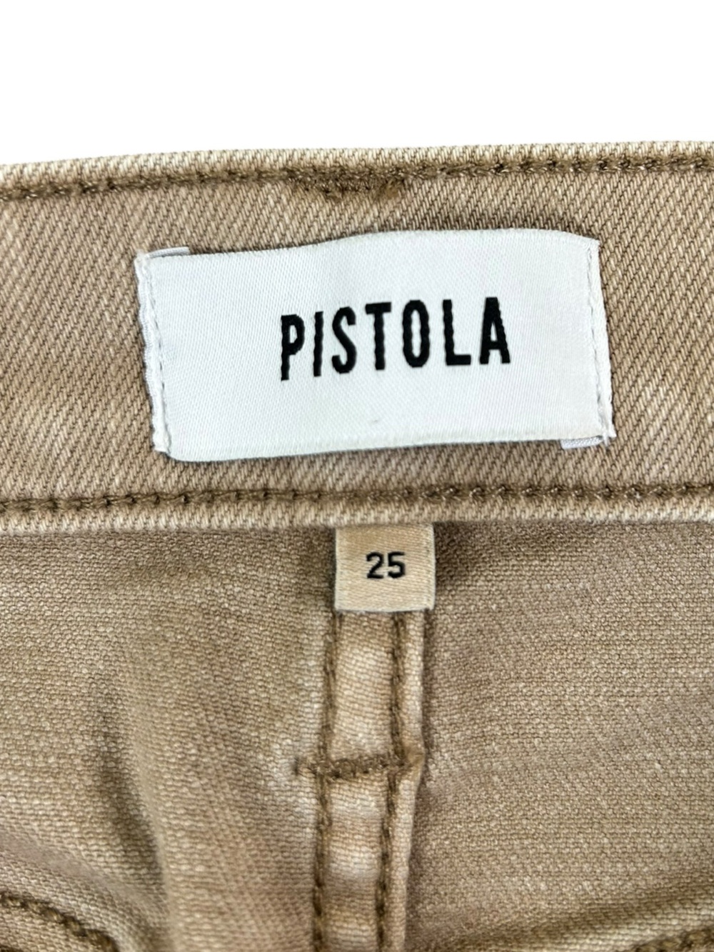 PISTOLA Lennon High Rise Crop Boot Jeans Mink Snow Taupe Sz 25 Stretch Neutral - Picture 4 of 16